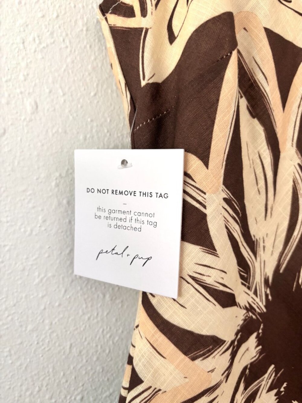 NWT Brown/Cream Backless Mini Dress - Picture 9 of 16